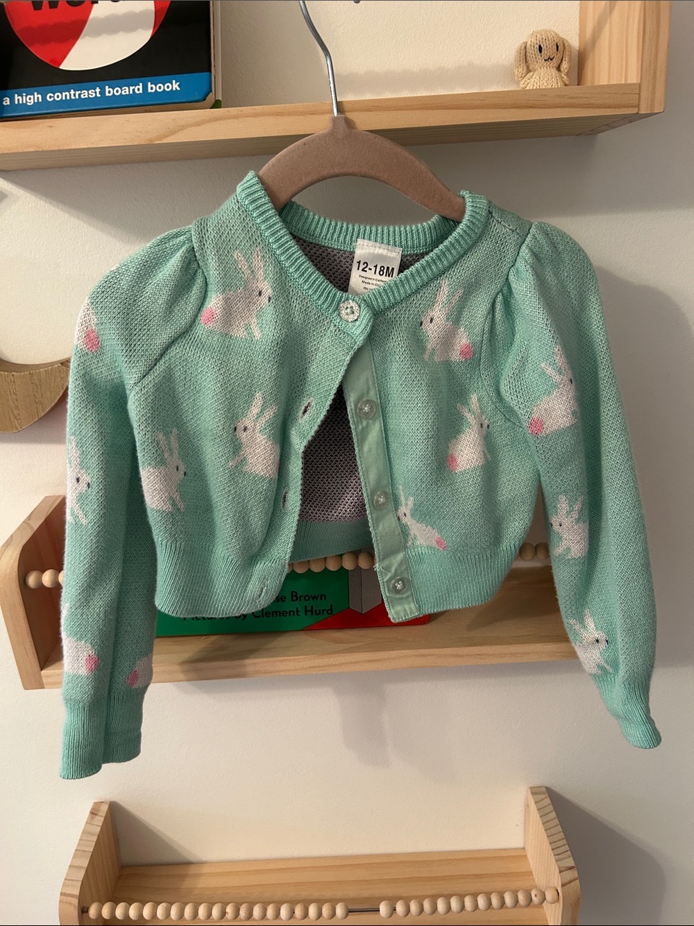 Little Sleepies Mint Green Bunny Cardigan